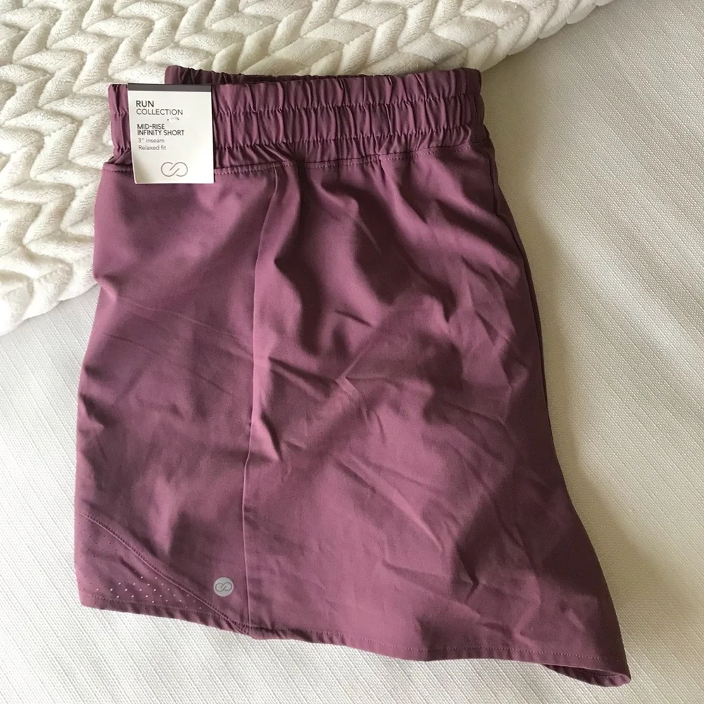 CALIA Women's Mid Rise Infinity Run Short, NWT, Mauve